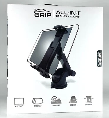Tablet Car Mount For Dashboard Headrest Cupholder Universal  -Grip All-In-1 - Image 1 of 4