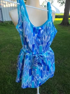 Vintage Retro Skirted Swimsuit Mainstream Union Made USA Size 12 - Picture 1 of 11