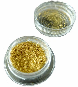 100 mg Goldflocken 23,75 Karat Gold Flakes Speisegold Blattgold Gourmet Essbar - Bild 1 von 2