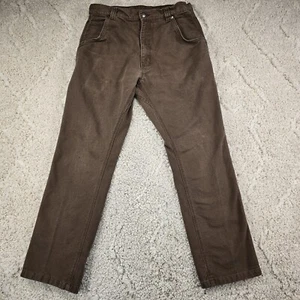 Craftsman Men's Relaxed Brown Canvas Work Carpenter Outdoor Pants 32Wx32L - Picture 1 of 13