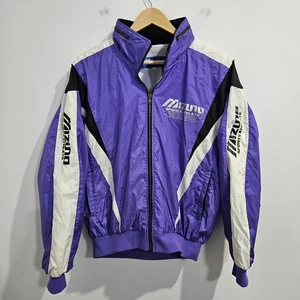 Vintage Mizuno Purple Track Suit Jacket Pants 90s Size Large Japanese Nylon - Bild 1 von 22