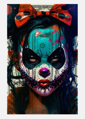 Chris Boyle edición limitada fuera de existencia firmado giclee Reino Unido impresión de arte callejero Minnie x Escuadrón Suicida Foto 1 de 4