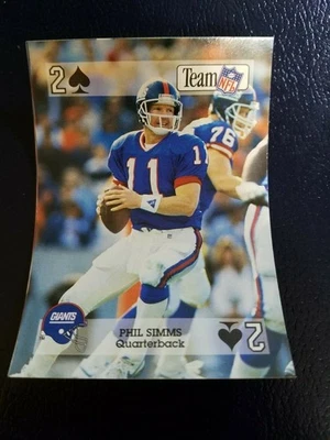 Phil Simms NY Giants QB 1992 TEAM NFL STAR PLAYING CARDS SQUARED CORNERS - Image 1 of 2