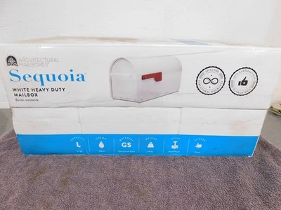 Architectural Mailboxes Sequoia White,Large, Steel, Heavy Duty Post Mount PP200W - Image 1 of 2
