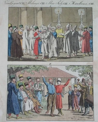 1798 RARO BONITO ORIGINAL grabados UCRANIA CRIMEA dervis bufón tártaros de crime Foto 1 de 4