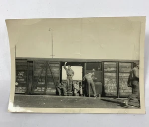 WWII US Army “Hell on Wheels” 2nd Armored Division Troop Train Photo 1940s VTG - Picture 1 of 24