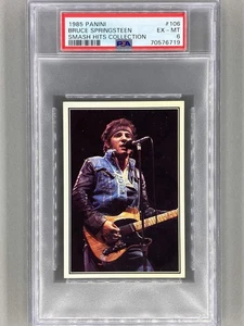 1985 Panini #106 Bruce Springsteen Smash Hits Collection PSA 6 Pop 18 (Music) - Picture 1 of 2