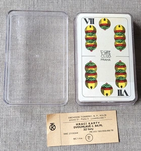 Hraci karty Dvouhlave RARO mazzo di carte da gioco vintage Cecoslovacchia 1978 - Foto 1 di 7