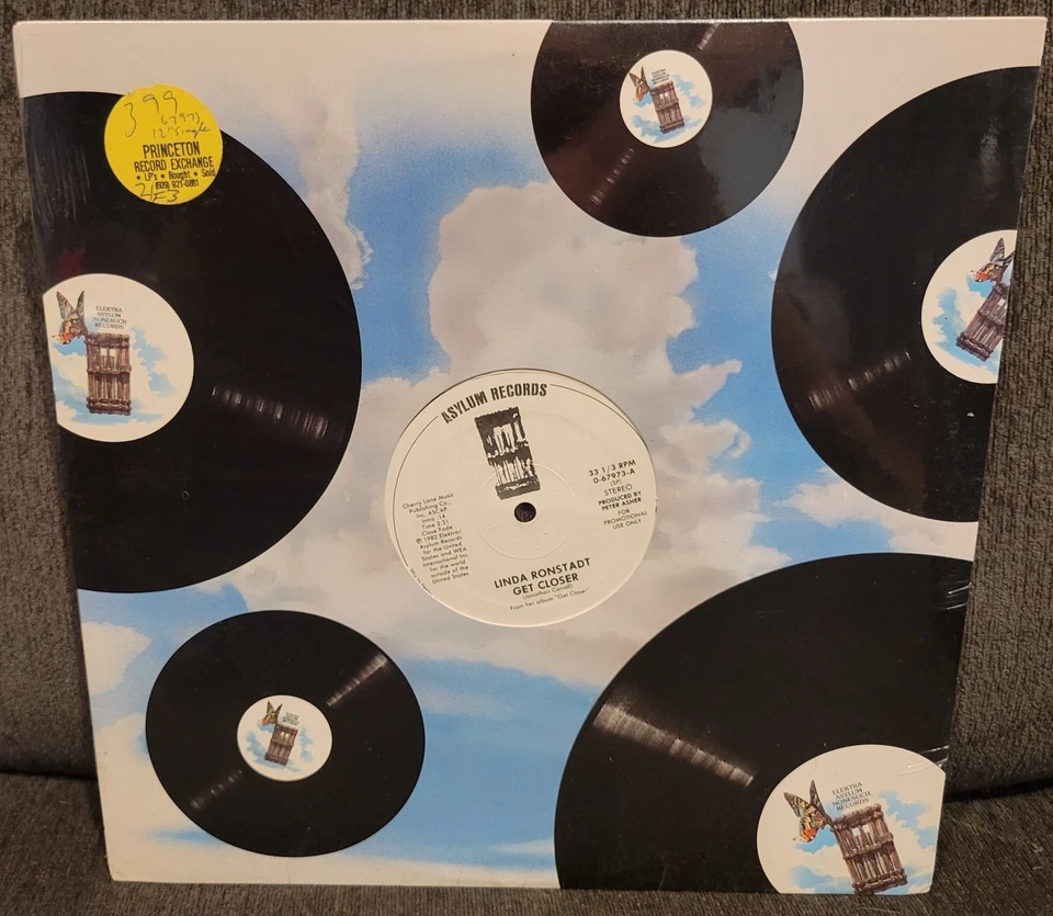 LINDA RONSTADT GET CLOSER WHITE LABEL PROMO VINYL 12" SINGLE RECORD 1982 Sealed  - Image 1 of 2
