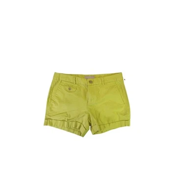 Banana Republic Womens Petite 4P Green Chino Shorts Cuffed Casual - Image 1 of 4