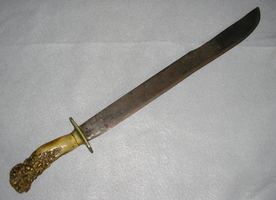 Antigua espada machete militar SCUSA Signal Corp hoja de EE. UU. con empuñadura de asta de ciervo Foto 1 de 4