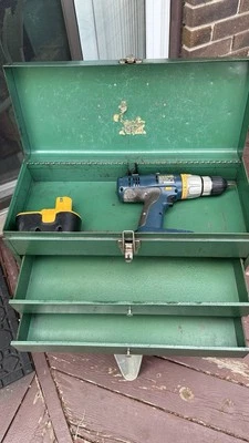 RARE Vintage Park Metal Tool Box 2 Drawer Machinist Mechanic Model P22N - Image 1 of 4