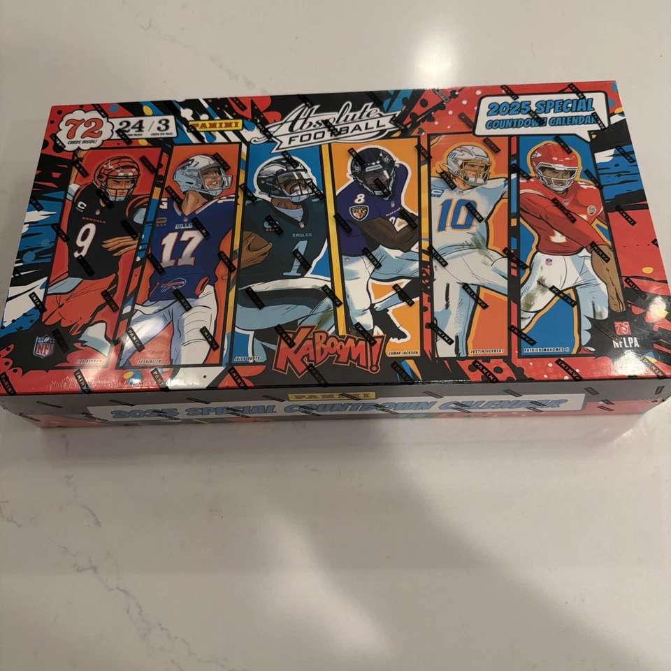 2025 Panini Absolute Football KABOOM Countdown Calendar 