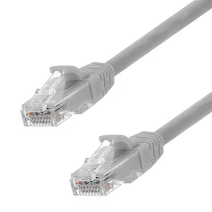 Ethernet Patch Cable CAT6A, UTP, 24AWG, 0.5 Ft, 10 pack, Gray - Picture 1 of 4