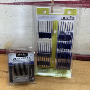 Andis Large 8 Peice Combo PET CLIPPER Universal Attachment COMB SET Ultraedge - Picture 1 of 8