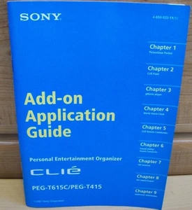 VINTAGE Sony Clie Peg-T615C/Peg T415 Add-on Application Guide Manual Book - Picture 1 of 1