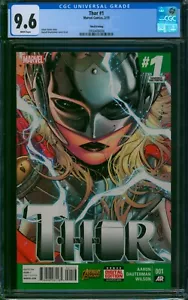 Thor #1 (2015) ⭐ CGC 9.6 ⭐ 3RD PRINT GREEN VARIANT 1st Jane Foster as Thor Comic - Picture 1 of 2