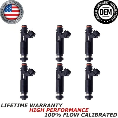 Juego de 6 inyectores de combustible Denso OEM NUEVO aptos 03-06 Mitsubishi Montero 3,8 L V6 Foto 1 de 4