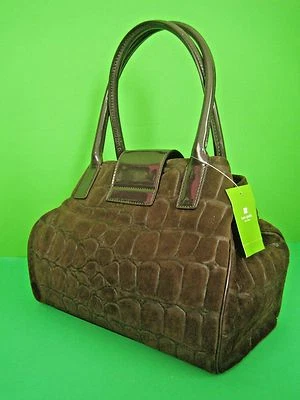 Bolso Cartera KATE SPADE Cuero Gamuza Marrón NUEVO Boston $429 Foto 1 de 4