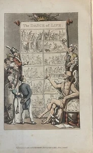 1817 Rowlandson THE DANCE OF LIFE Frontispiece Dance Of Life HC Etching - Picture 1 of 2