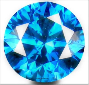 0,17ct 1/6ct 3,65 mm lockerer runder Schliff blau Diamant Si2 - Bild 1 von 1