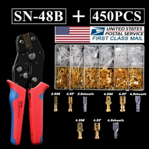 450pcs Assorted Crimp Spade Terminal Insulated Electrical Wire Connector Kit - Picture 1 of 11