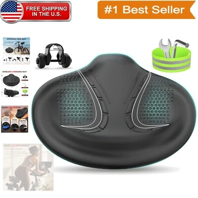 Asiento de bicicleta ancho sin nariz de 13" de gran tamaño - Cojín transpirable para bicicletas eléctricas Foto 1 de 4