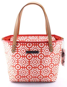 PETUNIA PICKLE BOTTOM 'Downtown Tote' Orange Coated Canvas Diaper Bag - Picture 1 of 8