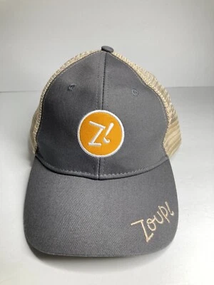 Zoup Hat Cap Adult Adjustable Gray Tan Mesh Employee Uniform Soup Restaurant - Image 1 of 4