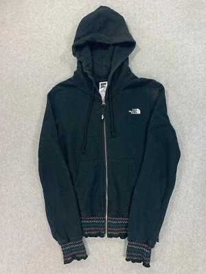 The North Face Cotton Full Zip Hoodie Jacket (Women's Small) Black - Imagem 1 de 4