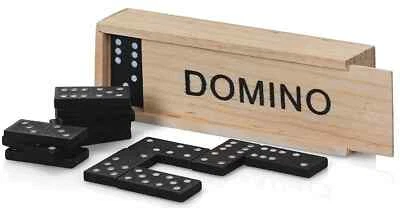 28 Dominoes Game Set Wooden Box Dominos Kids Childrens Travel Board Pub Plastic  - Image 1 of 4