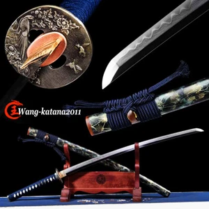 Espada Katana Japonesa Templada Arcilla Acero Wootz Afilada Real Yokote Espiga Completa - Imagen 1 de 13