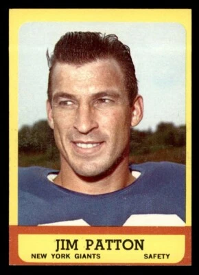 1963 Topps Football #58 Jim Patton NM+ - Image 1 of 2