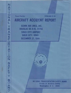 Informe de Accidente - NTSB - Ozark - DC-9 - Sioux City Iowa - 1968 (MN218) - Imagen 1 de 1