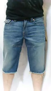 Pantalones cortos de mezclilla Ricky de corte rue religion marca azul río áspero - Imagen 1 de 1