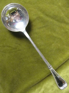 beautiful french silverplate soup ladle Christofle pearls & nets (filets perles) - Picture 1 of 12