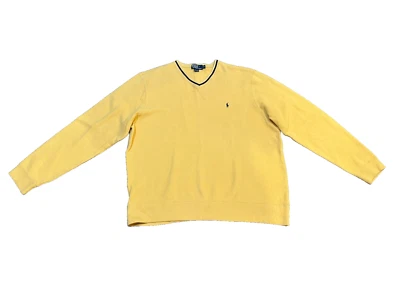 Polo Ralph Lauren - Suéter Algodón Cuello en V - Amarillo Ártico - XL Foto 1 de 4