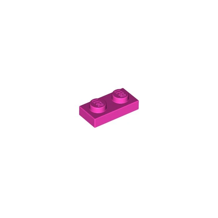 Lego - Dark Pink 1x2 - Plate - Image 1 of 1