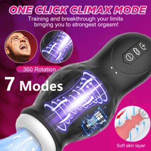 Men Masturbaters Automatic Handsfree Cup Blowjob Suck Vibrator Stroker Sex Toy - Picture 1 of 11