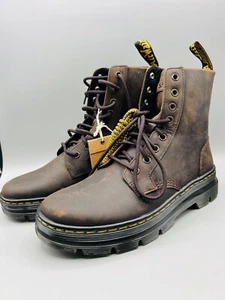Dr. Martens Combs Crazy Horse Lederstiefel dunkelbraun US Herrengröße 7 - Bild 1 von 8