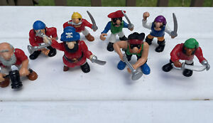 Vintage Fisher Price Great Adventures Pirates Action Figures Lot Of 8 1994 1995
