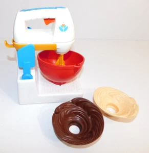 Vintage 1987 Fisher Price Mixer Spaß mit Lebensmittel Mixcenter Spielset # 2114 - Bild 1 von 10
