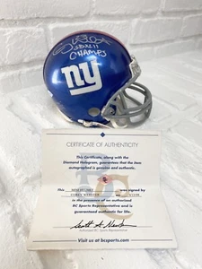 Von Corey Webster signierter authentischer Riddell New York Giants Minihelm mit Echtheitszertifikat - Bild 1 von 10