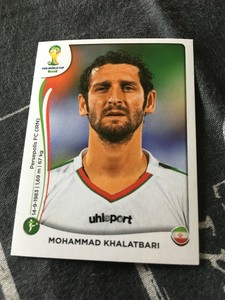 PANINI FIFA WORLD CUP BRAZIL 2014 FIGURE NO. 468 MINT MOHAMMAD KHALATBARI