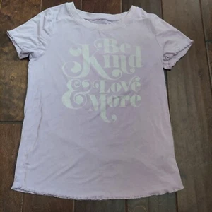 Art Class Girls Pink "Be Kind & Love More" Short Sleeve Shirt - Size L (10/12) - Picture 1 of 12