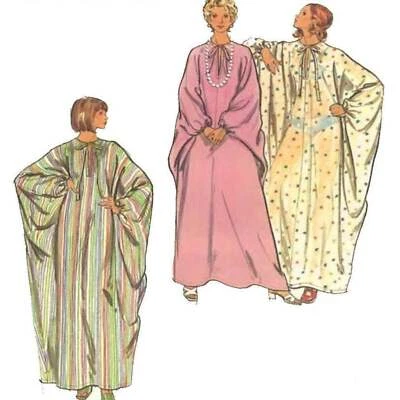70s Pattern, Kaftan, Kimono, Loose Fitting Dress - Bust=38- 40" (95.5- 101.6 cm) - Image 1 of 2