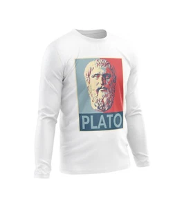 Camiseta Platón Manga Larga Filósofo Griego Filosofía Top Camiseta Regalo Arte Camiseta - Imagen 1 de 2