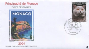 Monaco 2024 First Day Cover INTERNATIONAL CAT SHOW 2024 MNH - Picture 1 of 1