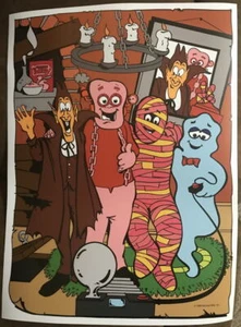 Big G Cereal MONSTERS POSTER 1988 COUNT CHOCULA FRANKENBERRY BOO BERRY MUMMY - Picture 1 of 3