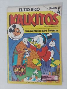 Vintage DISNEY UNCLE SCROOGE 'Kalkitos' DRY TRANSFER Game Argentina 1980's